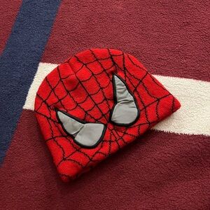 Marvel Spider-sense Spider-Man 2009 reflective eyes knit beanie skully hat red